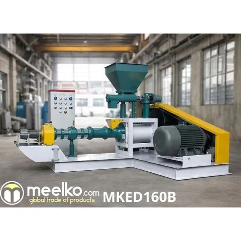 Imagen del producto relacionado Extrusora de Alimento para Perros MKED160B, 1000-1200 kg/h - Extrusora MKED160B de 90 kW para producir croquetas de alimento para perros a razón de 1000 a 1200 kg/h, con control preciso…